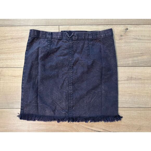 Chaser Womens Skirt S Blueberry Denim Fringe Mini Jean Stretch NWT Revolve - Picture 2 of 2